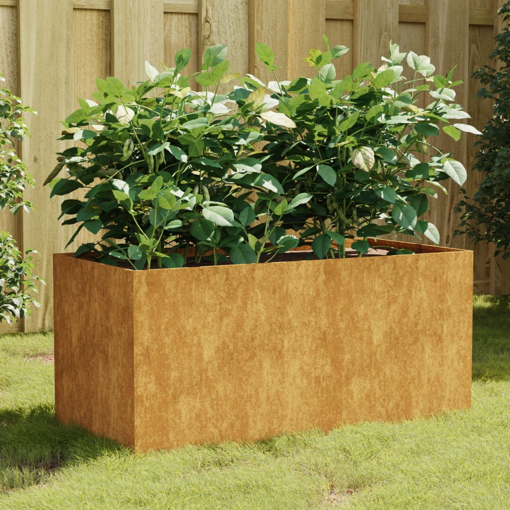 Jardinière Vidaxx 80x40x40 cm acier corten