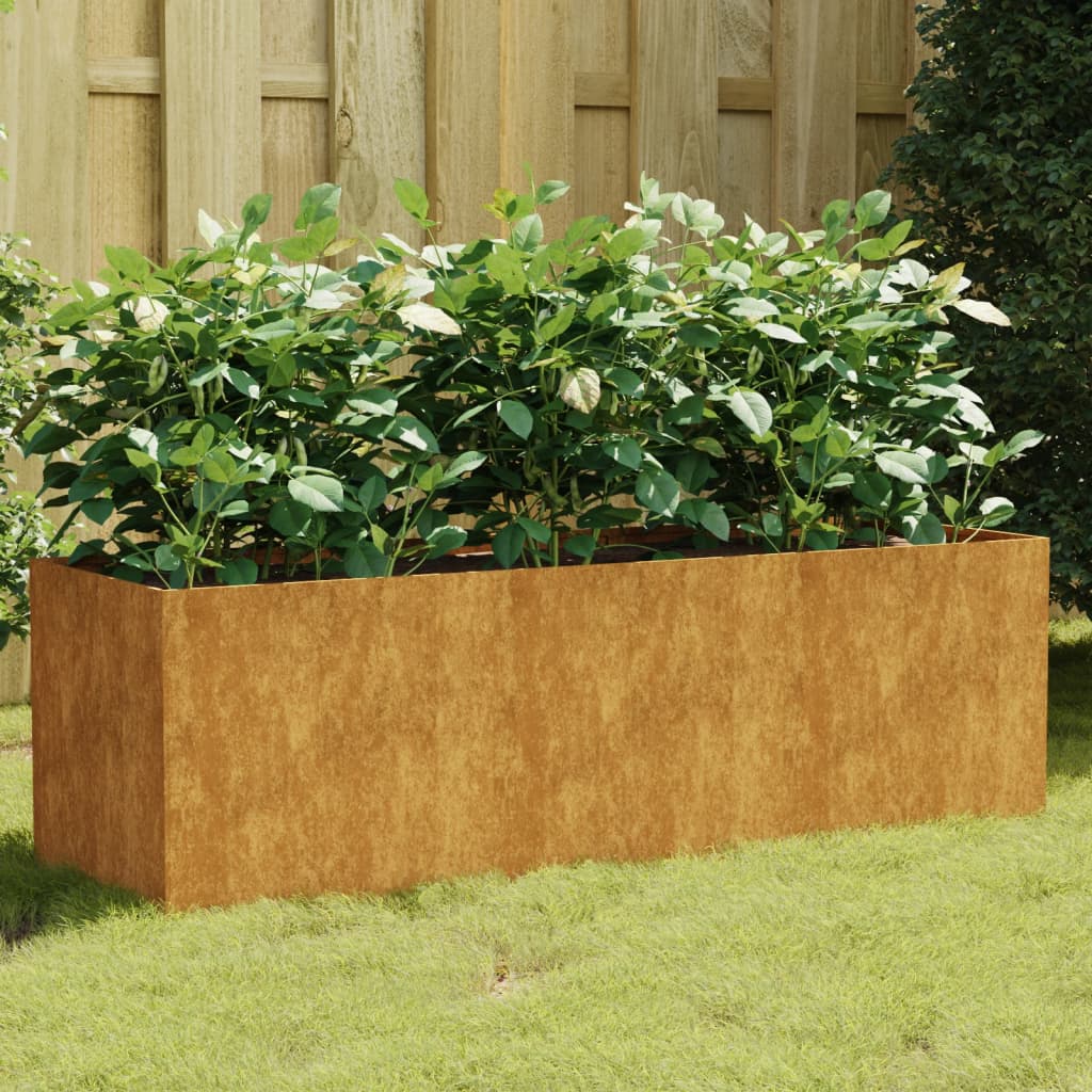 VidaXL jardinière surélevée 120x40x40 cm acier corten