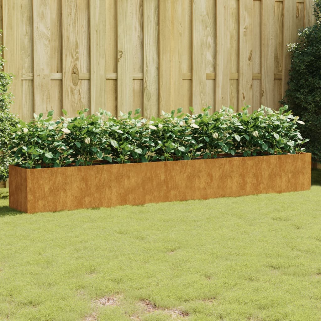 VidaXL jardinière surélevée 280x40x40 cm acier corten