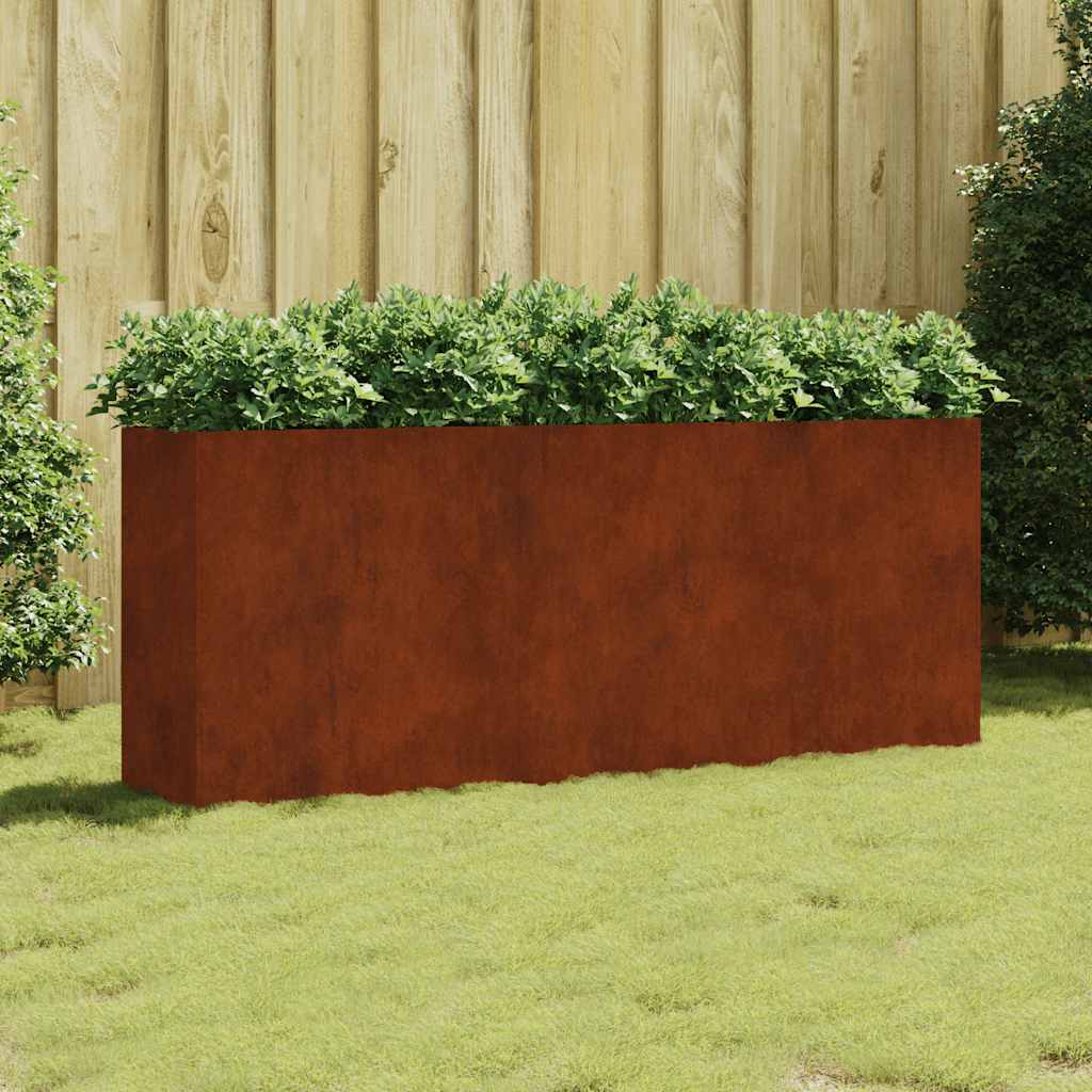 VidaXL jardinière surélevée 200x40x80 cm acier corten