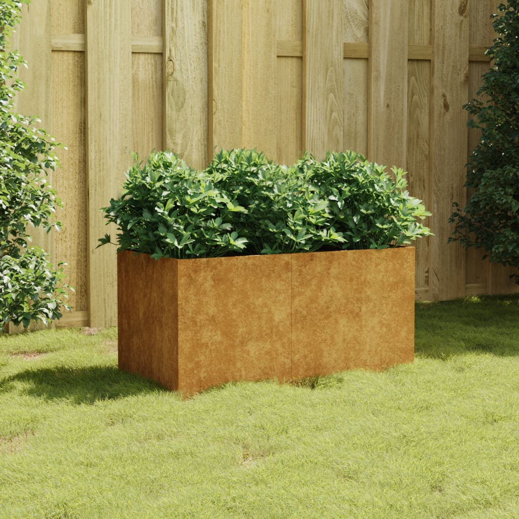 Jardinière Vidaxx 80x40x40 cm acier corten