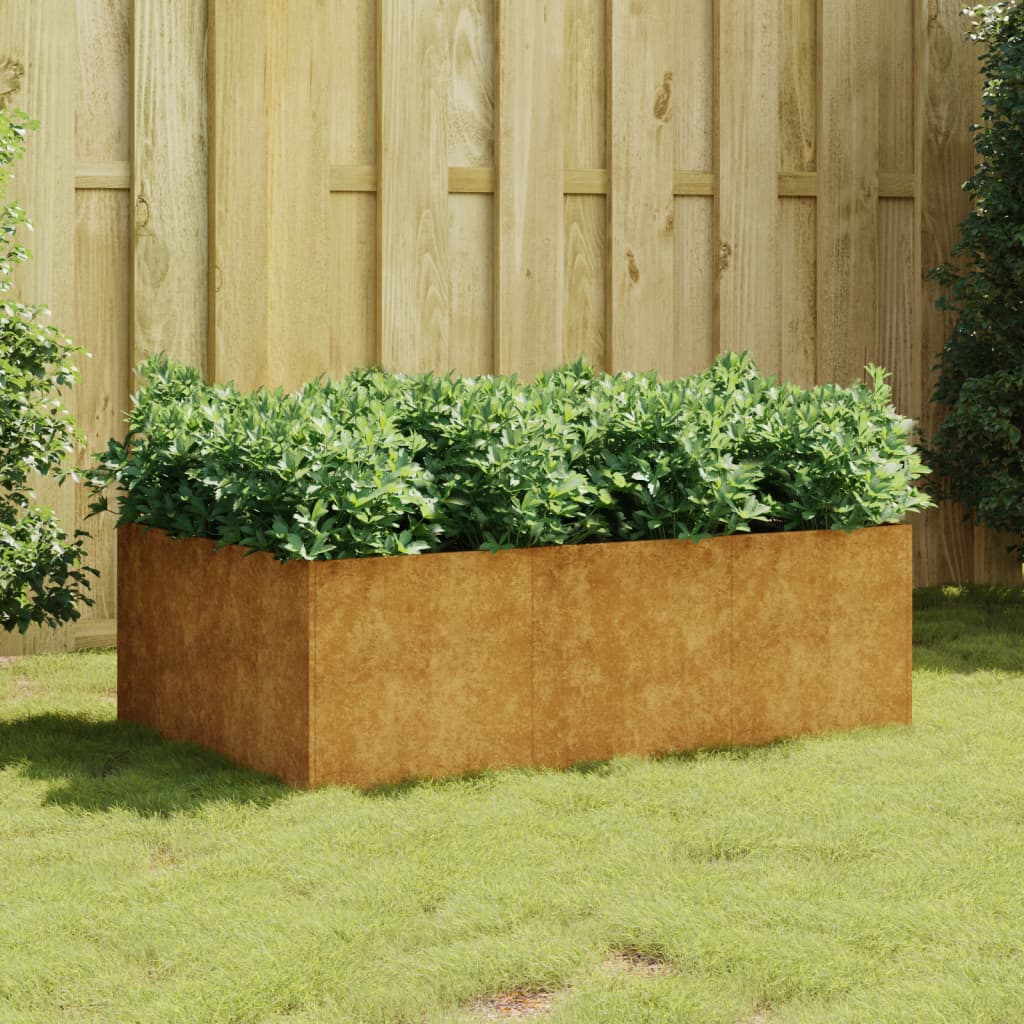 VidaXL jardinière surélevée 120x80x40 cm acier corten