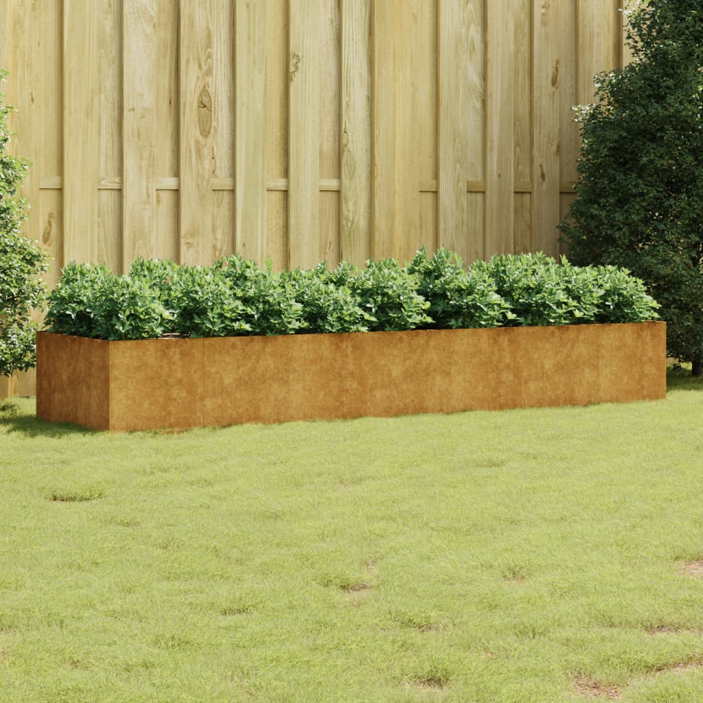 VidaXL jardinière surélevée 280x80x40 cm acier corten