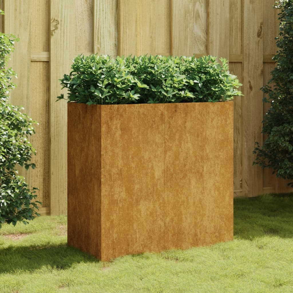 Jardinière Vidaxx 40x80x80 cm acier corten