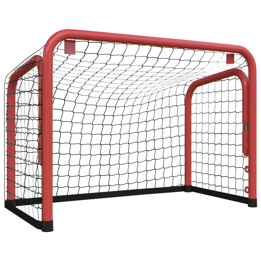 VidaXL But de hockey avec filet 68x32x47 cm acier et polyester rouge et noir