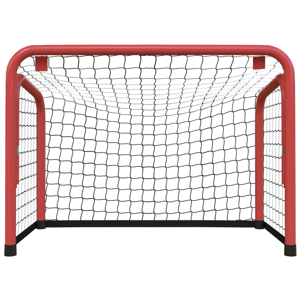 VidaXL But de hockey avec filet 68x32x47 cm acier et polyester rouge et noir