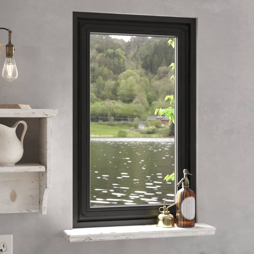 Vidaxx moustiquaire pour fenêtres magnétique 80x140 cm anthracite