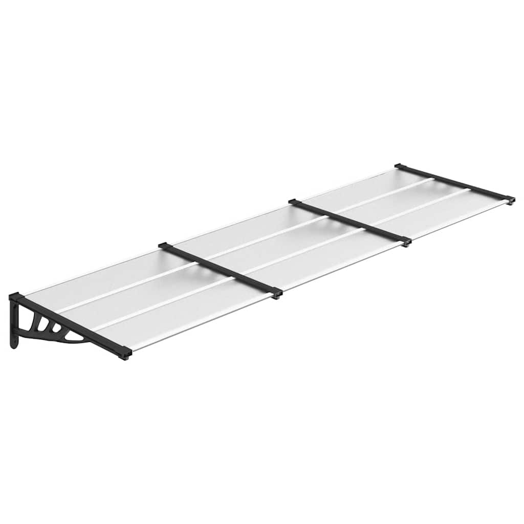 Vidaxx auvent de porte 297,5x90 cm polycarbonate noir et transparent