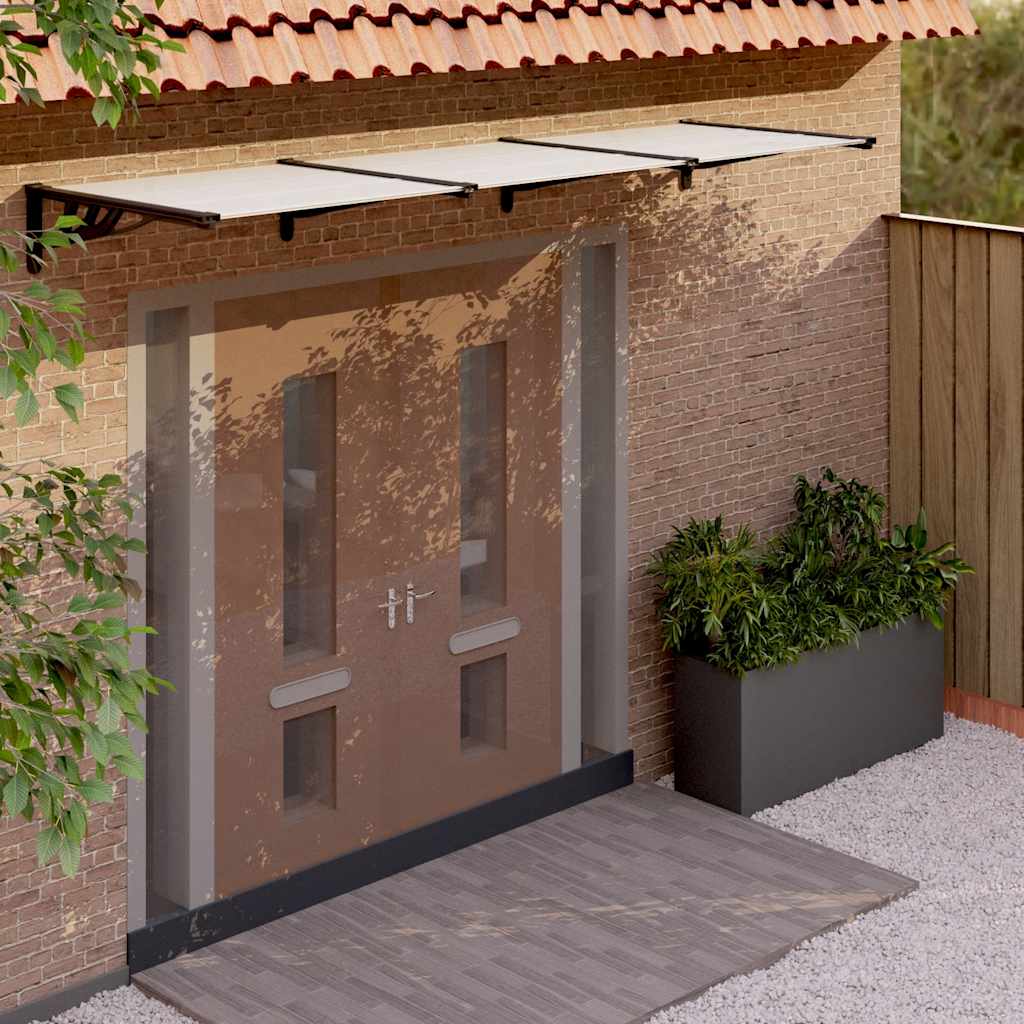Vidaxx auvent de porte 297,5x90 cm polycarbonate noir et transparent