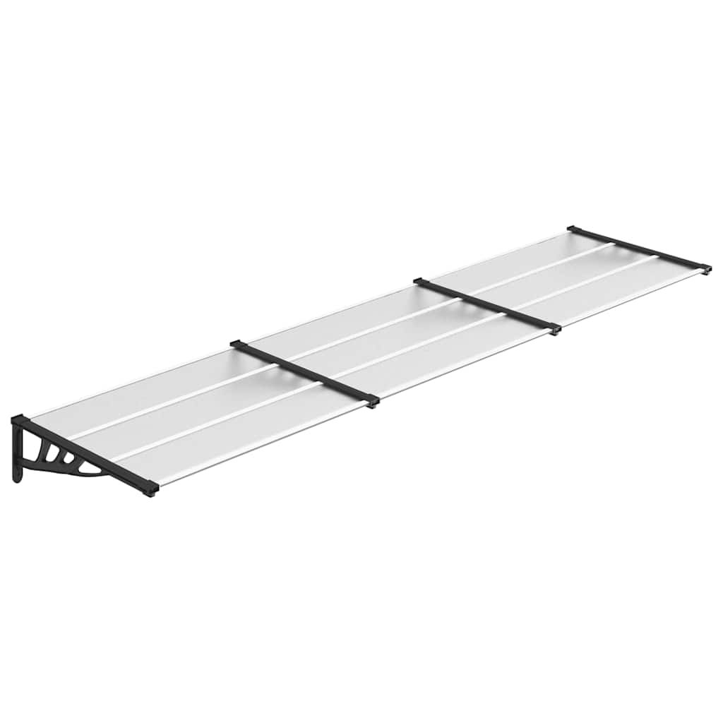 Vidaxx auvent de porte 358,5x90 cm polycarbonate noir et transparent