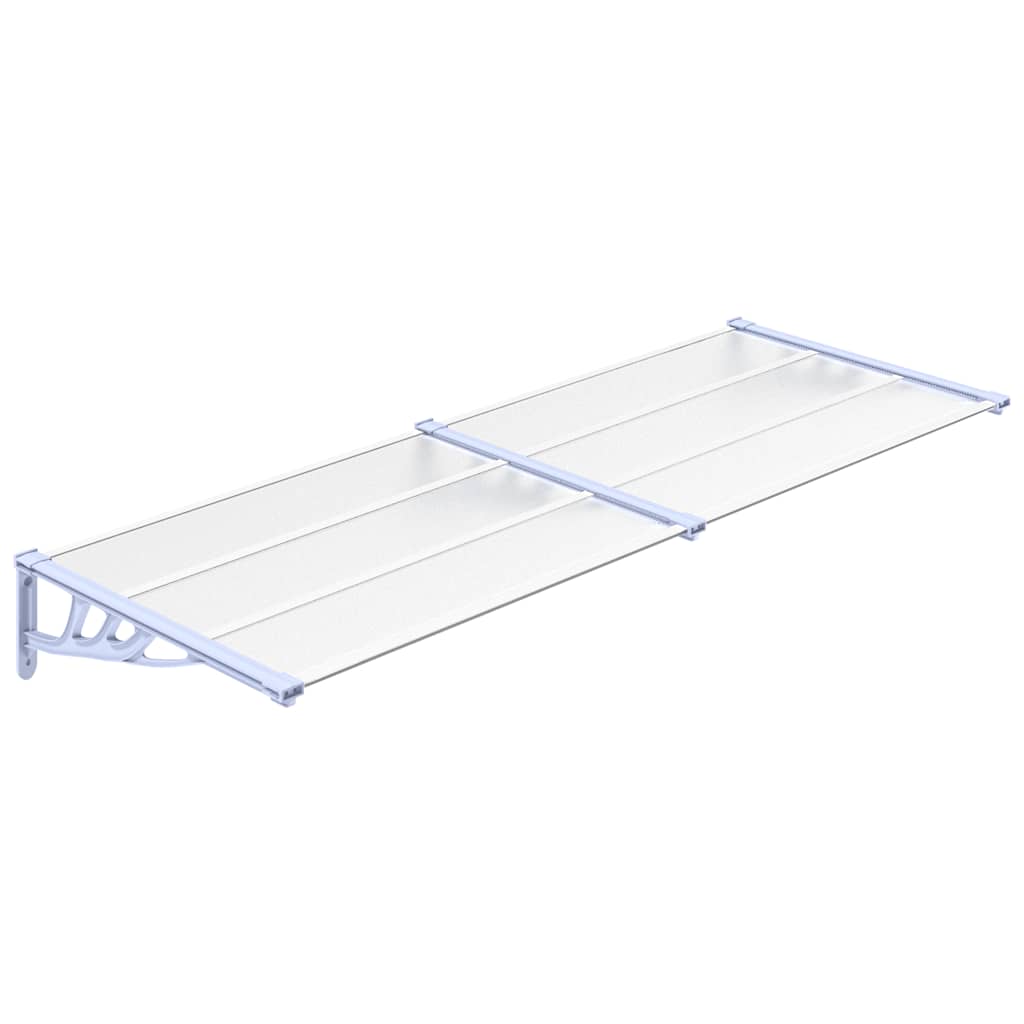 Auvent de porte Vidaxx 239x90 cm polycarbonate gris et transparent