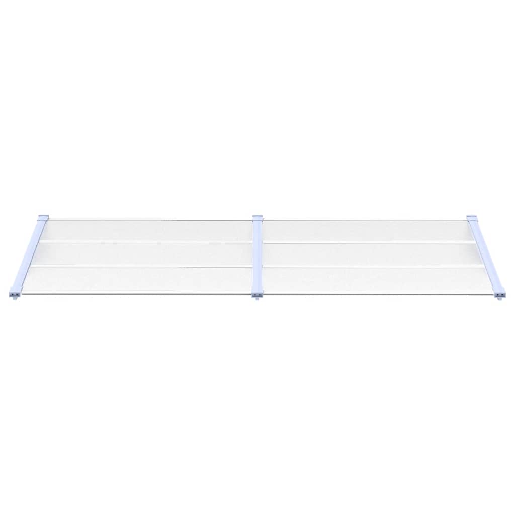 Auvent de porte Vidaxx 239x90 cm polycarbonate gris et transparent