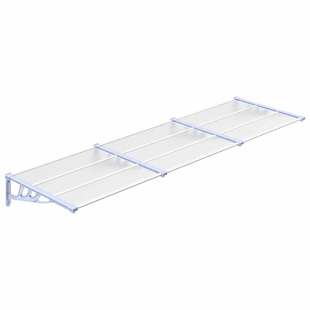 Auvent de porte Vidaxx 297,5x90 cm polycarbonate gris et transparent