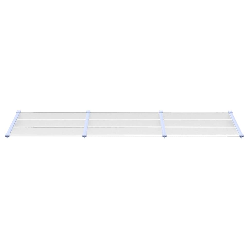 Auvent de porte Vidaxx 297,5x90 cm polycarbonate gris et transparent
