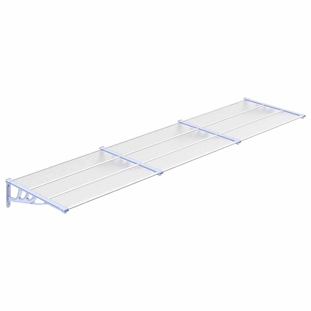 Auvent de porte Vidaxx 358,5x90 cm polycarbonate gris et transparent