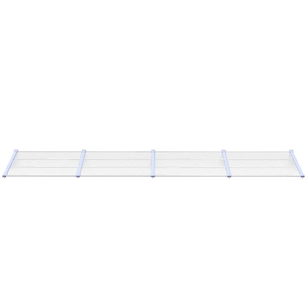 Auvent de porte Vidaxx 396x90 cm polycarbonate gris et transparent
