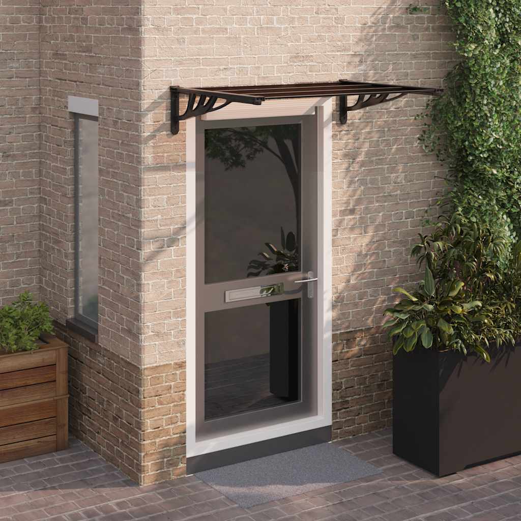 Vidaxx auvent de porte 122x90 cm polycarbonate noir