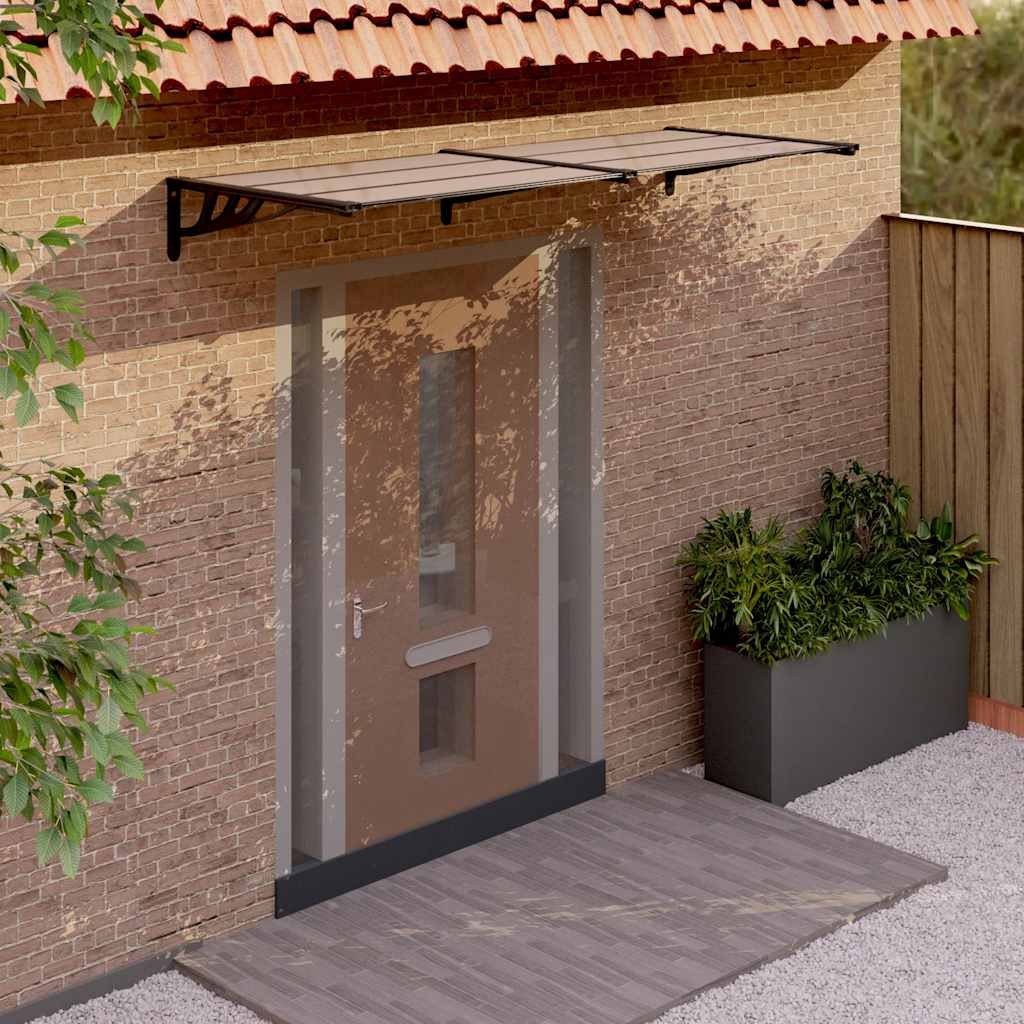 Vidaxx auvent de porte 239x90 cm polycarbonate noir