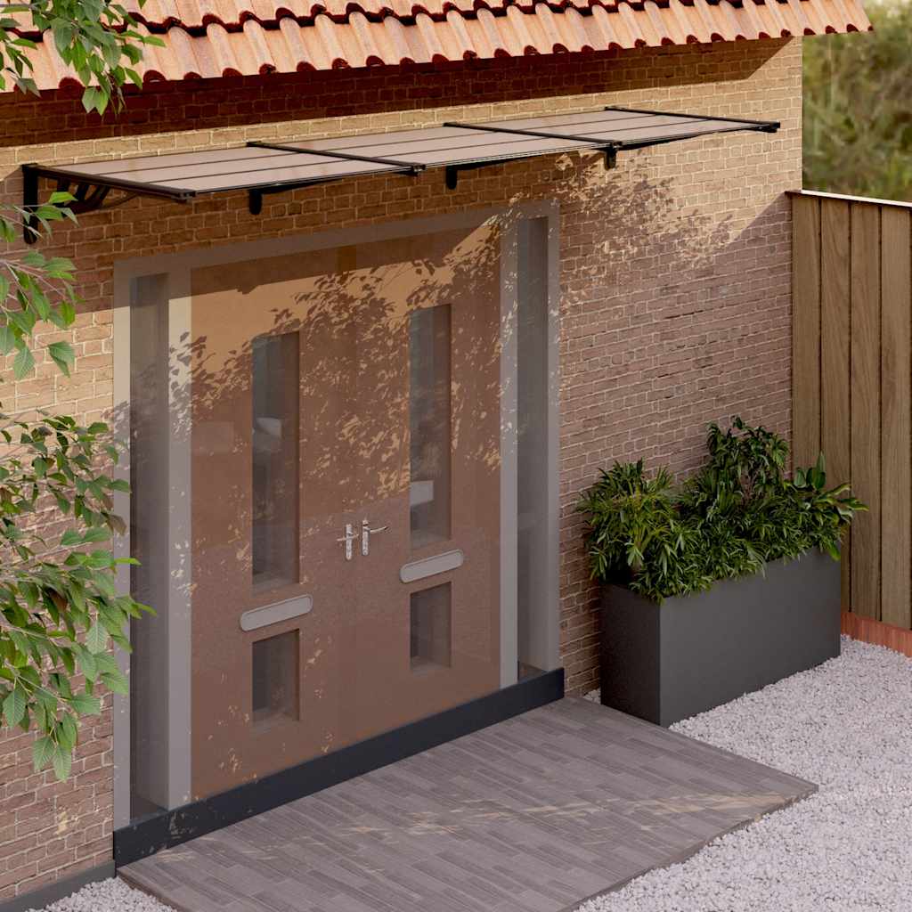Vidaxx auvent de porte 297,5x90 cm polycarbonate noir