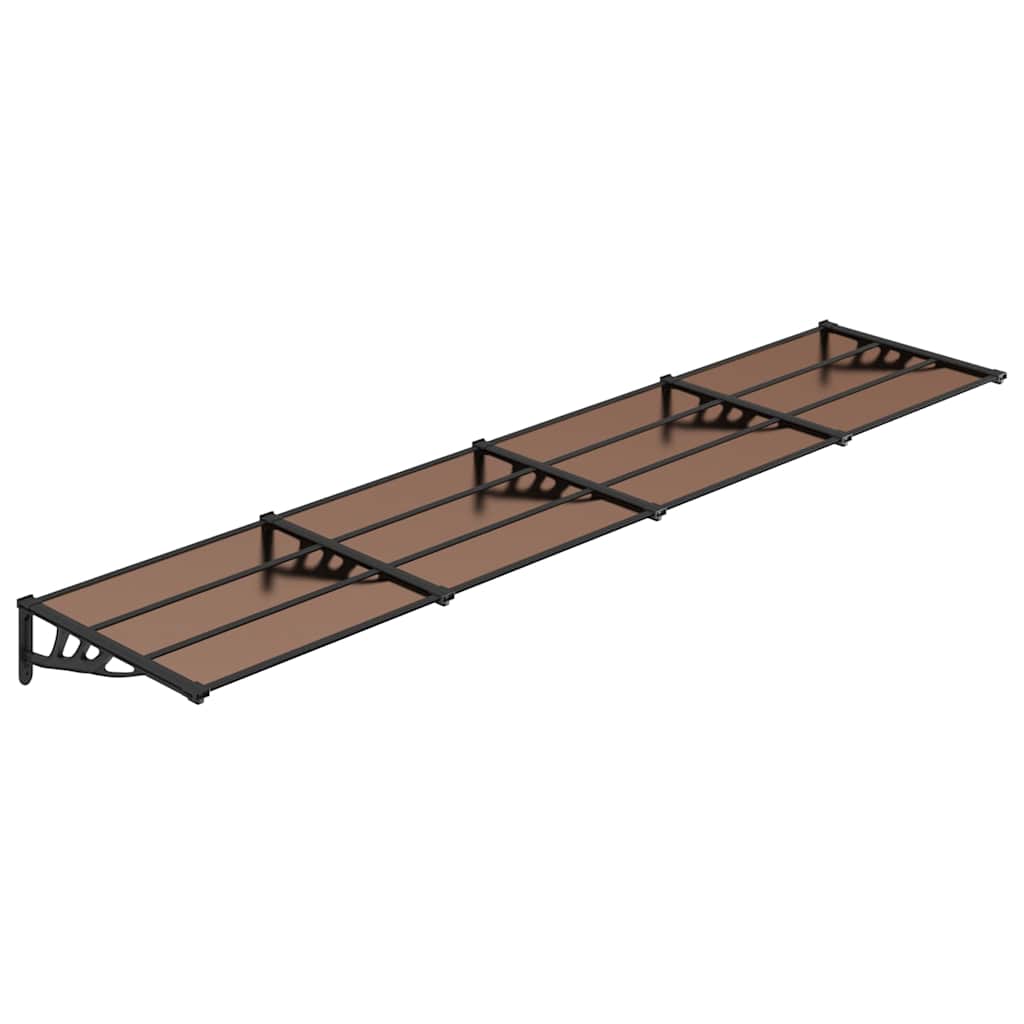 Vidaxx auvent de porte 396x90 cm polycarbonate noir