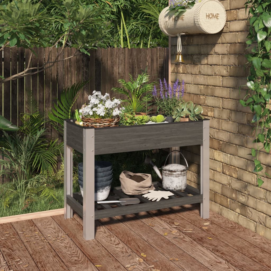 Jardinière VidaXL surélevée avec étagère 100x50x75 cm hkc