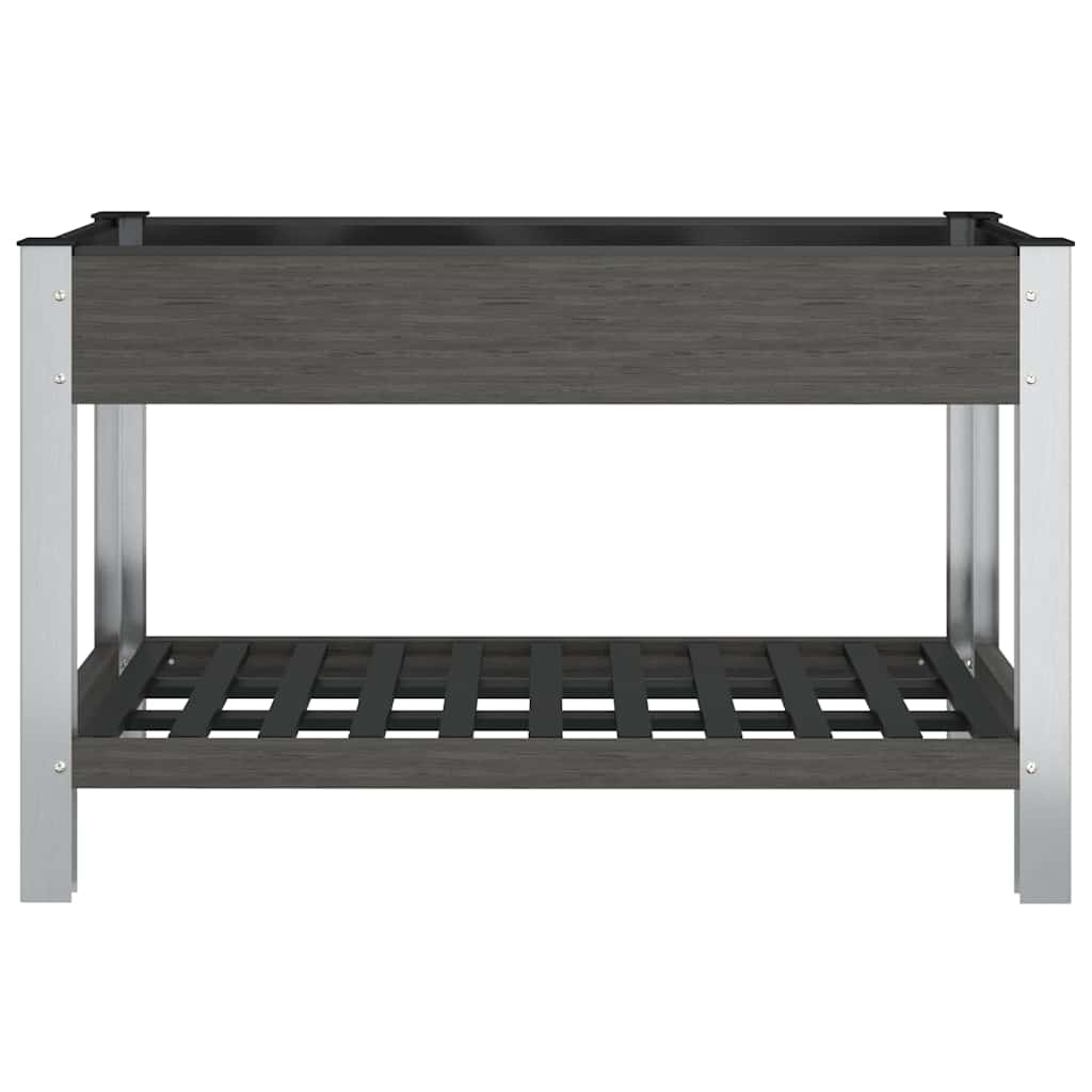 Vidaxx jardinière surélevée avec étagère 120x50x75 cm hkc gris