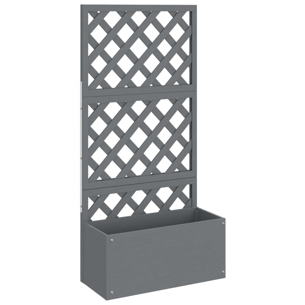 VidaXL Jardinières avec treillis 2 pcs 65x33x135 cm HKC gris