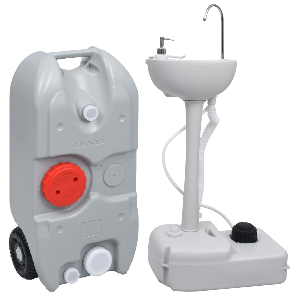 VidaXL Ensemble évier et réservoir d'eau de camping portable