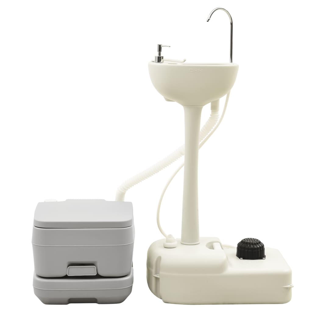 VidaXL Toilettes et lavabo de camping avec réservoir d'eau