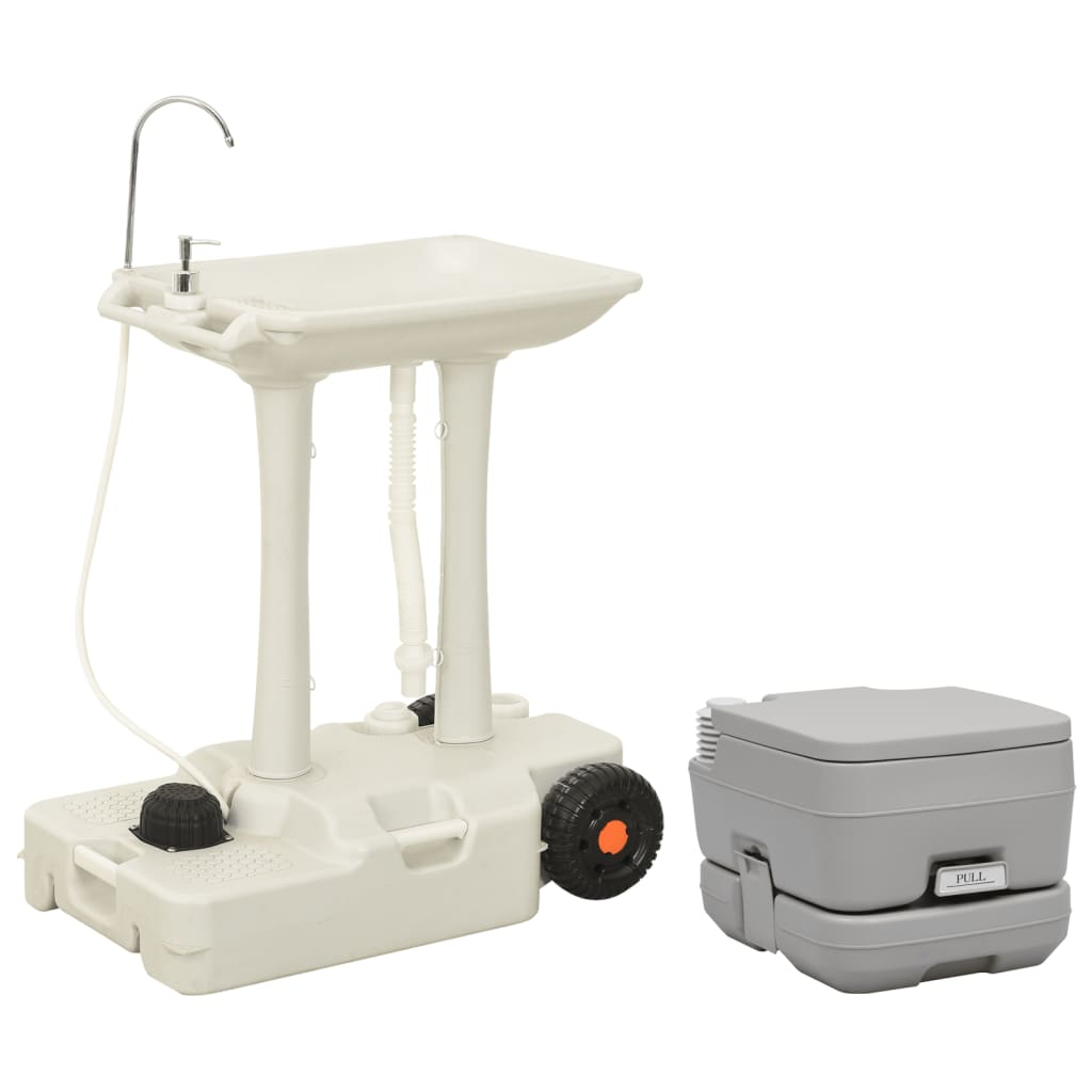 VidaXL Toilettes et lavabo de camping portables