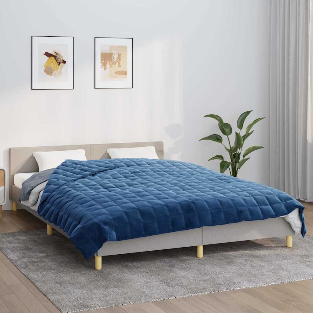 Vidaxx couverture lestée 220x240 cm 11 kg tissu bleu