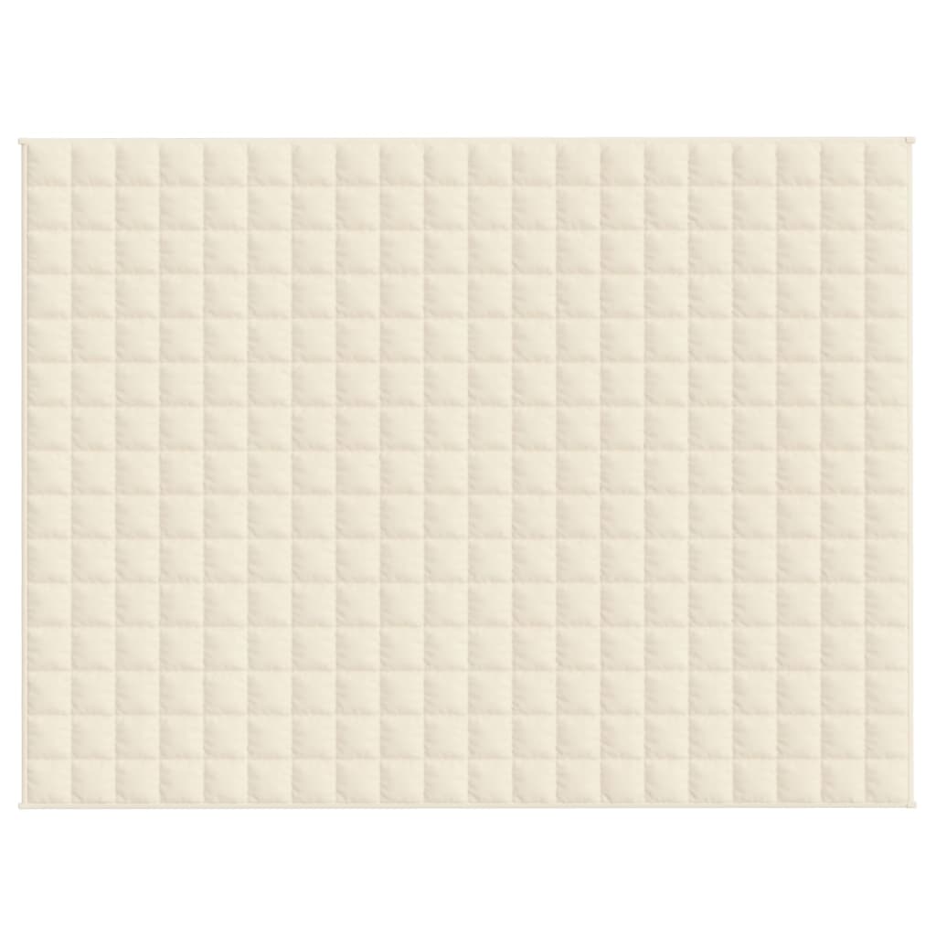 Vidaxx couverture lestée 152x203 cm 7 kg tissu crème clair