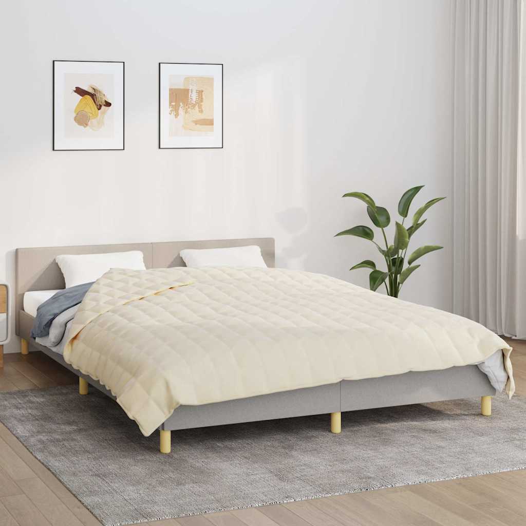 Vidaxx couverture lestée 220x240 cm 15 kg tissu crème clair