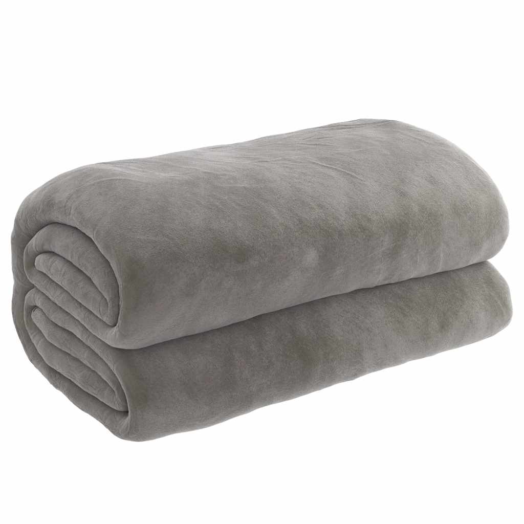 VidaXL Couverture lestée avec housse 140x200 cm 10 kg tissu gris