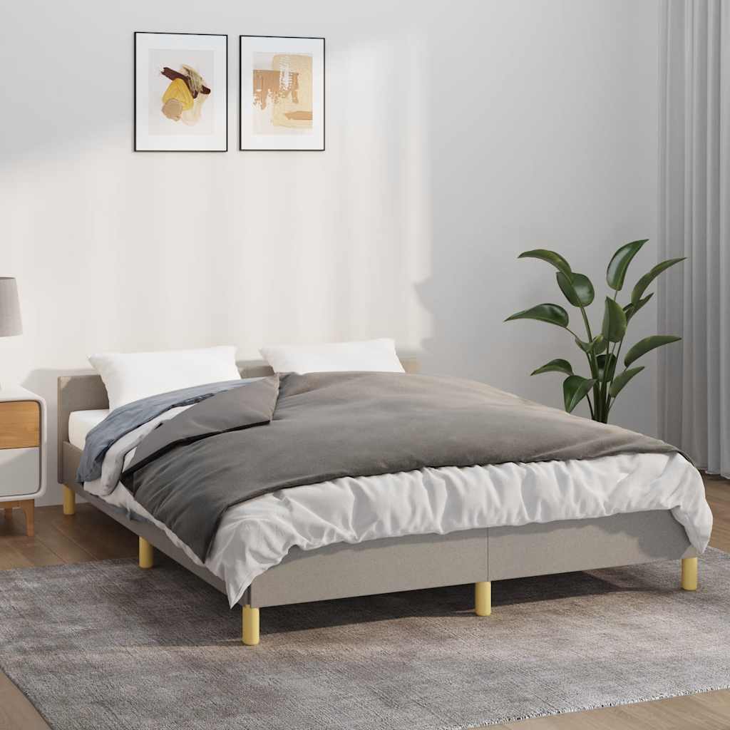 VidaXL Couverture lestée avec housse 140x200 cm 10 kg tissu gris