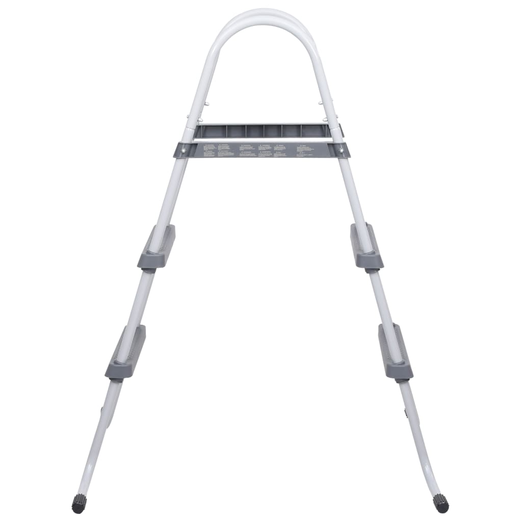 VidaXL échelle de piscine 84 cm gris acier