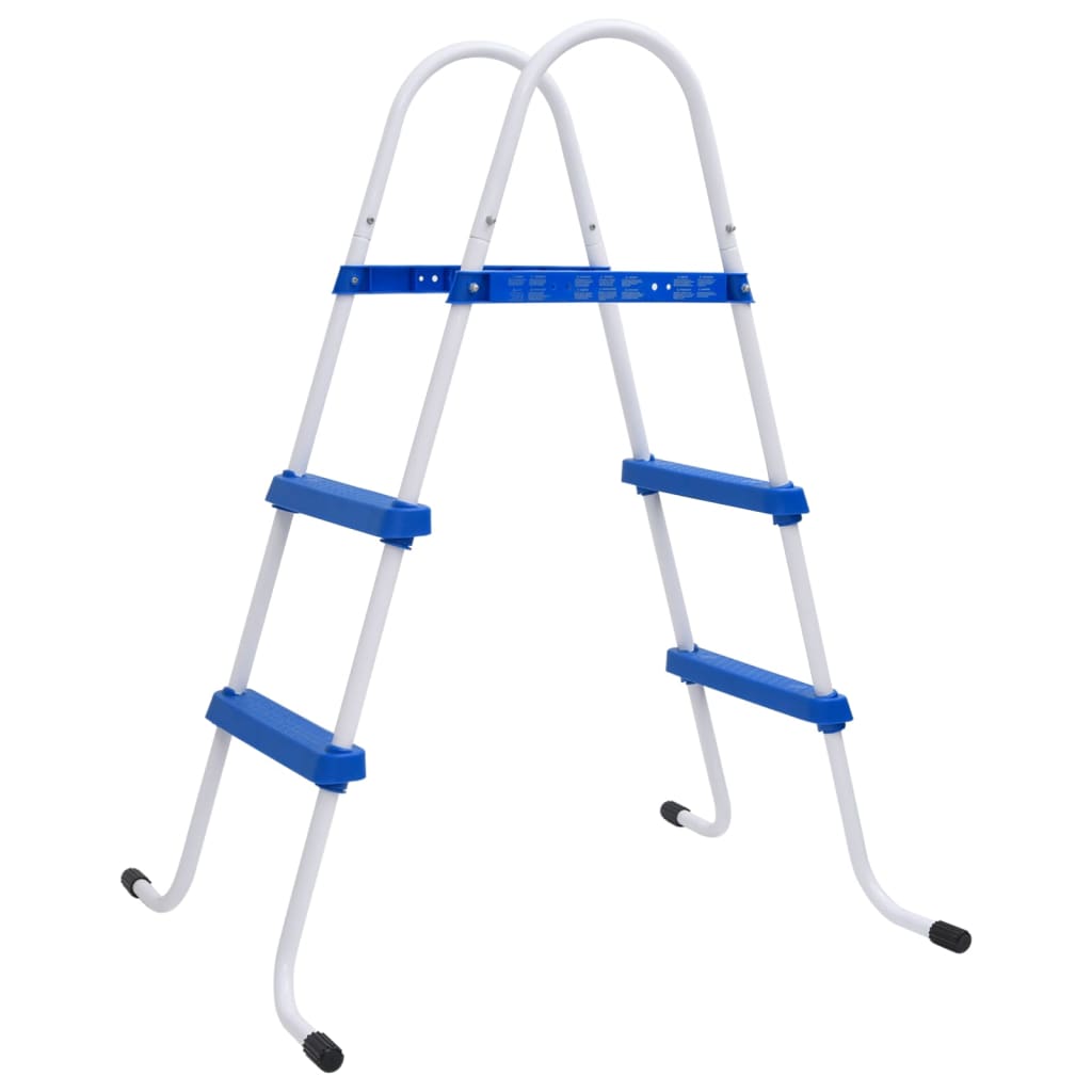 VidaXL échelle de piscine 84 cm bleu et blanc