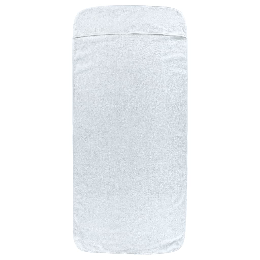 VidaXL serviettes de plage 2 pcs 400 g m² 60x135 cm tissu blanc
