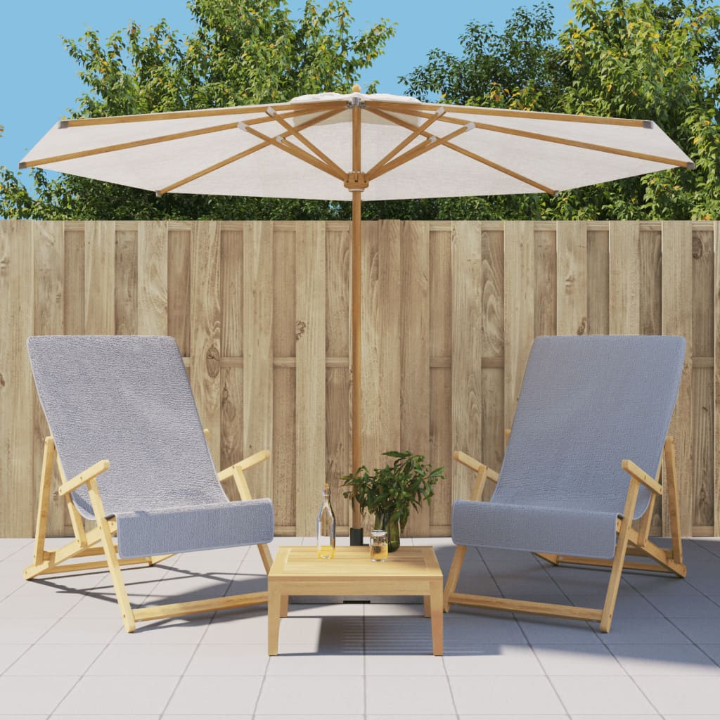VidaXL serviettes de plage 2 pcs 400 g m² 60x135 cm tissu gris