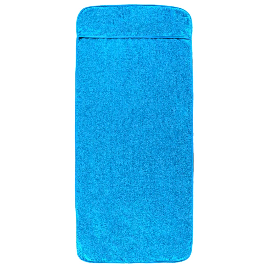 VidaXL serviettes de plage 2 pcs 400 g m² 60x135 cm tissu turquoise