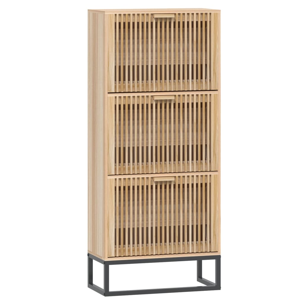 Vidaxx armoire à chaussures 52x25x120 cm bois travaillé
