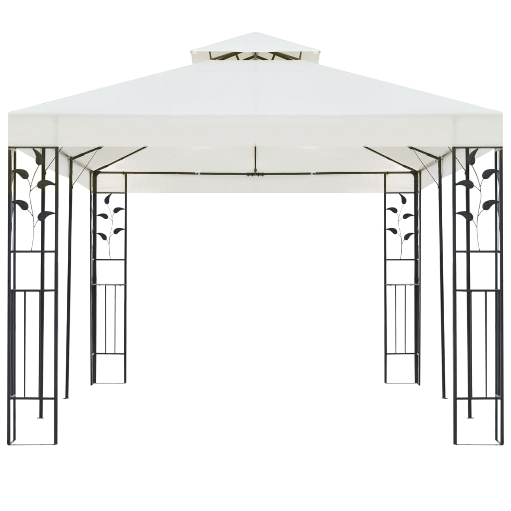 VidaXL Gazebo avec double toit 6x3 m blanc
