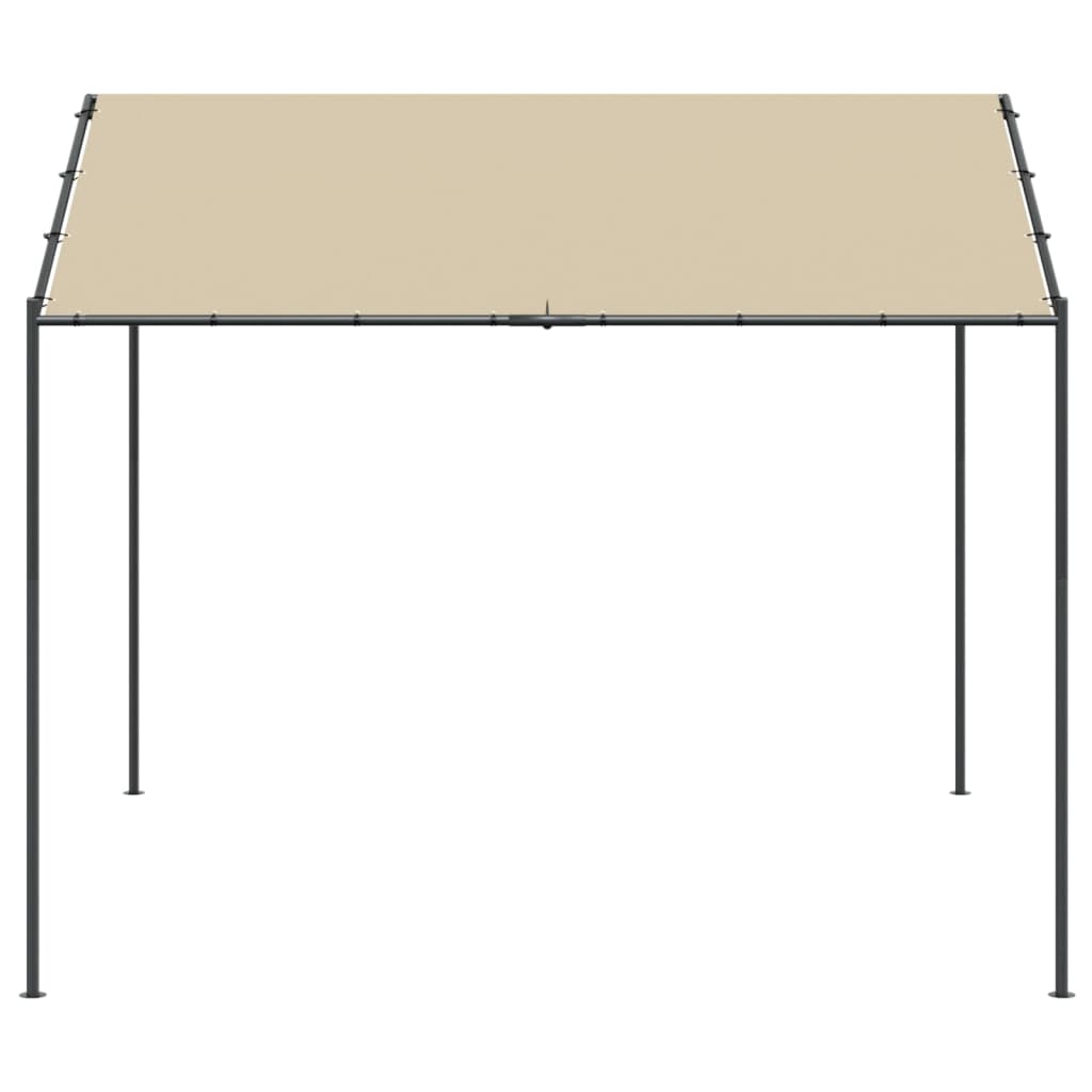 Vidaxxl pavillon de jardin 3x3 m acier et tissu beige