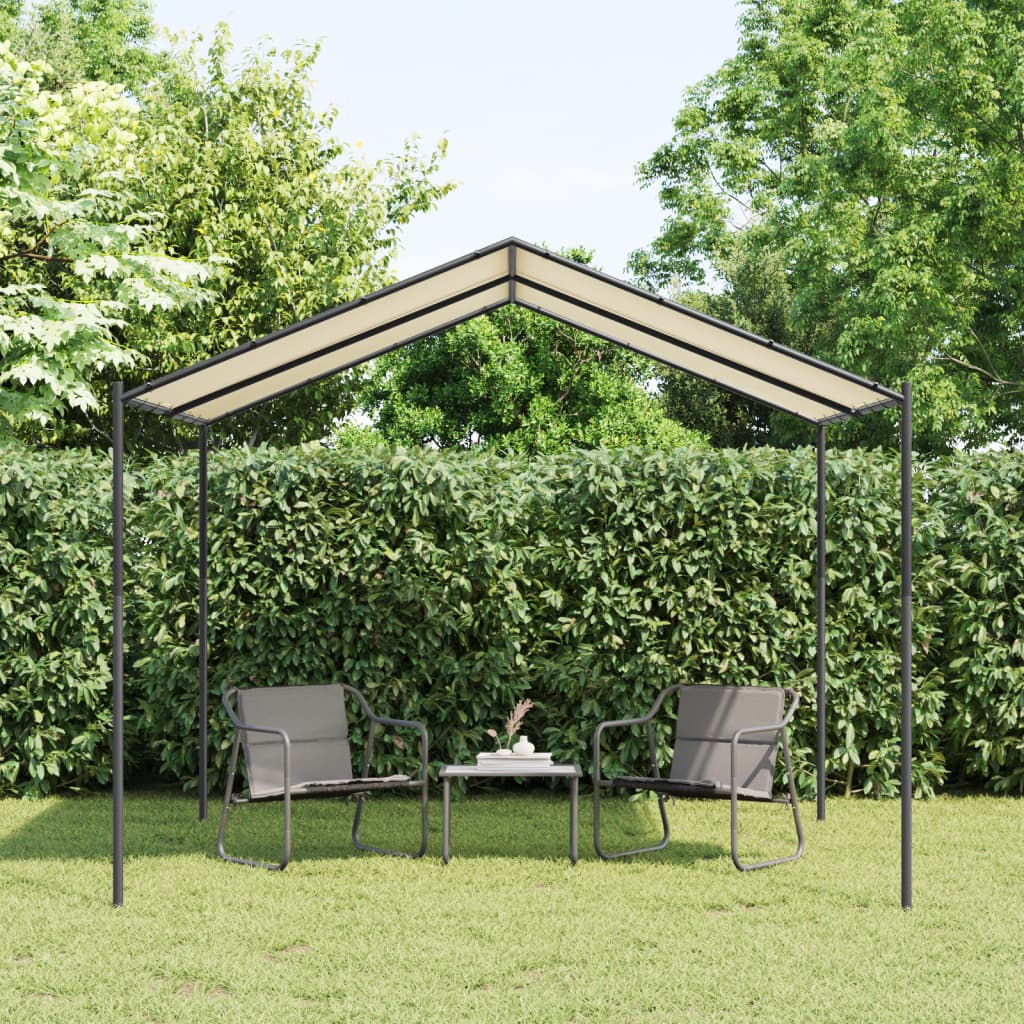Vidaxxl pavillon de jardin 3x3 m acier et tissu beige