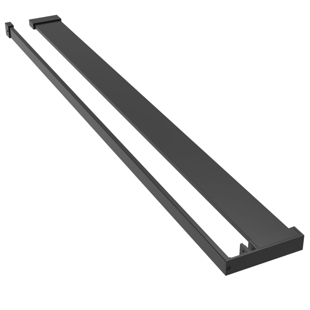 Mur vidaxl pour promenade -in mur de douche 80 cm en aluminium noir