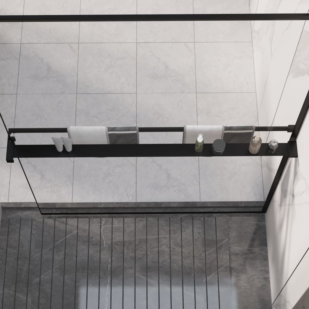 Vidaxx étagère de douche pour paroi de douche à l'italienne 115 cm aluminium noir