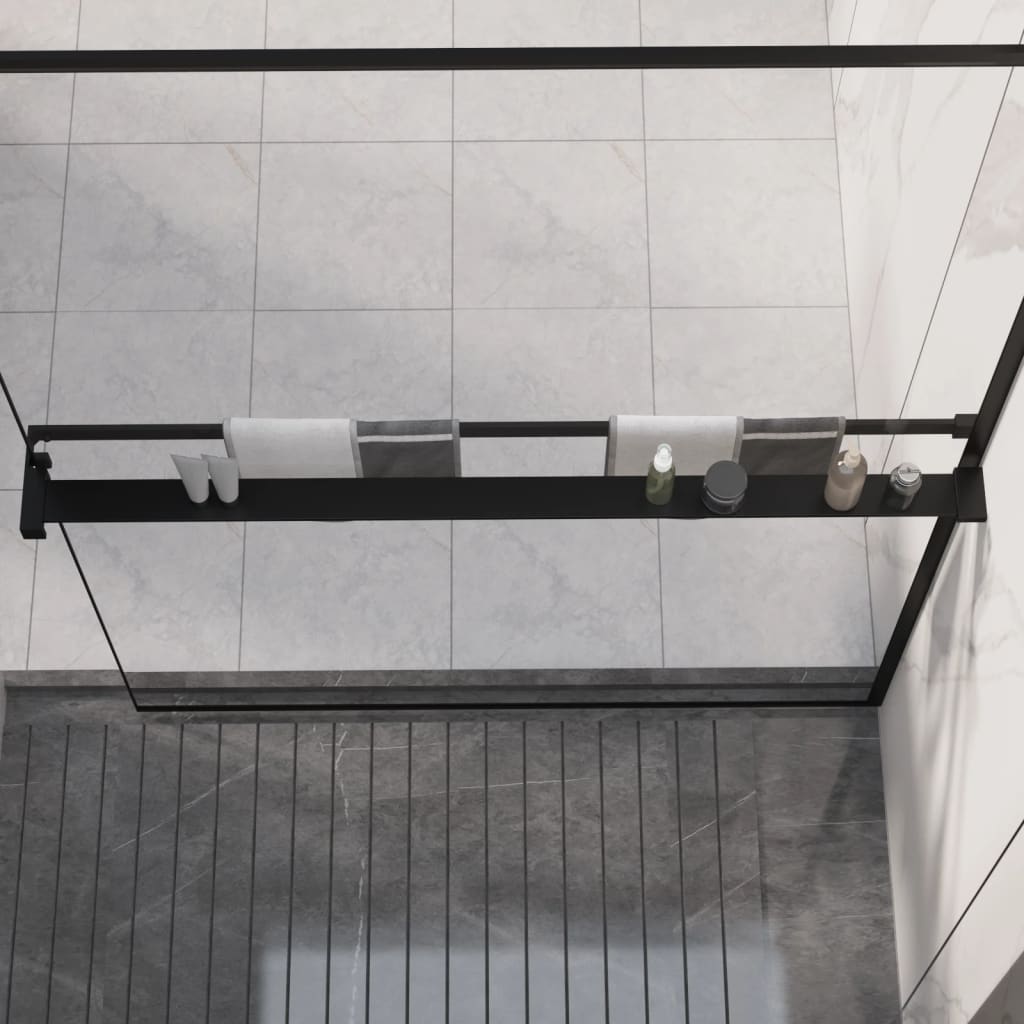 Vidaxx étagère de douche pour paroi de douche à l'italienne 118 cm aluminium noir