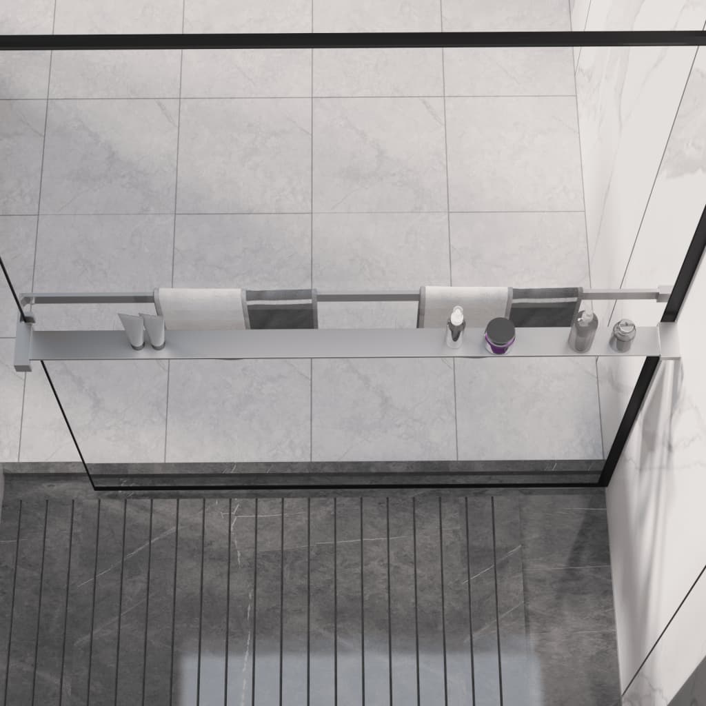 Vidaxx étagère murale pour paroi de douche à l'italienne 115 cm aluminium chromé