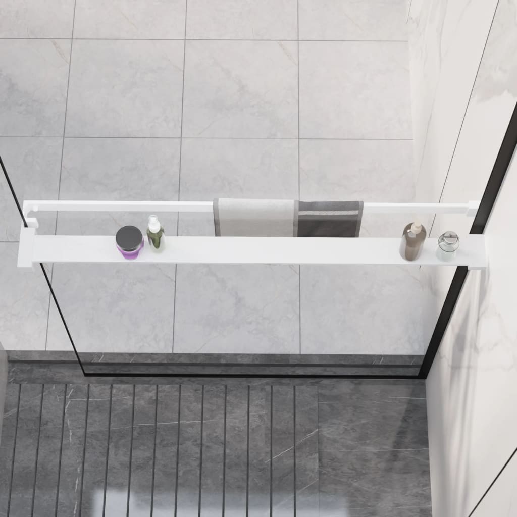Vidaxl Walkschop pour Walk -in Mur de douche 90 cm Aluminium blanc