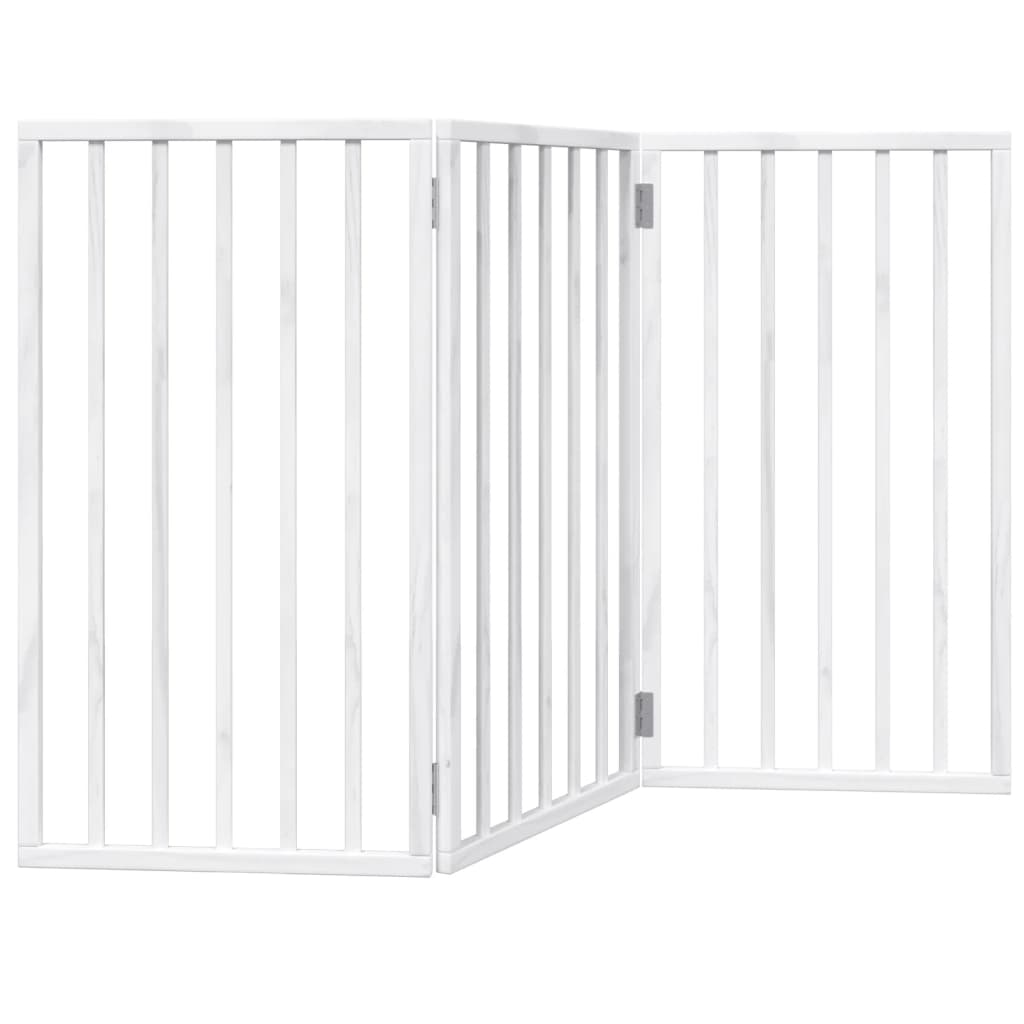 Vidaxx barrière pour chien pliable 3 panneaux blanc 150 cm bois de peuplier